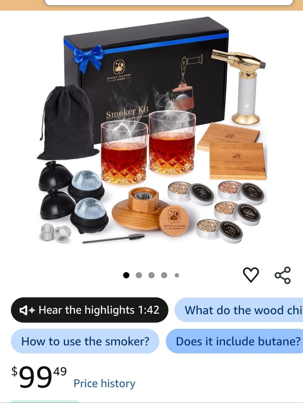Smoker Kit for Cocktails by - Brown & Black